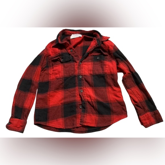 Old Navy boys small (6-7) button down flannel long sleeve shirt - Picture 1 of 3